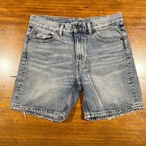 Distressed Denim Shorts